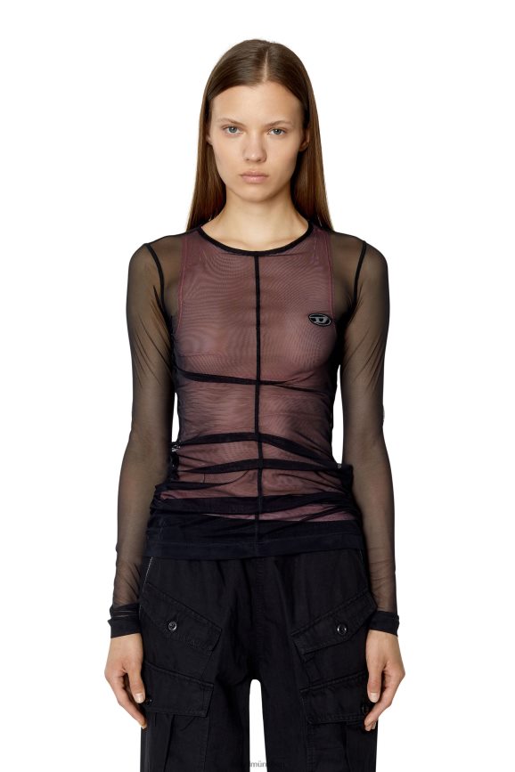 Diesel t-july Bekleidung Schwarz Frauen H0VDZ961