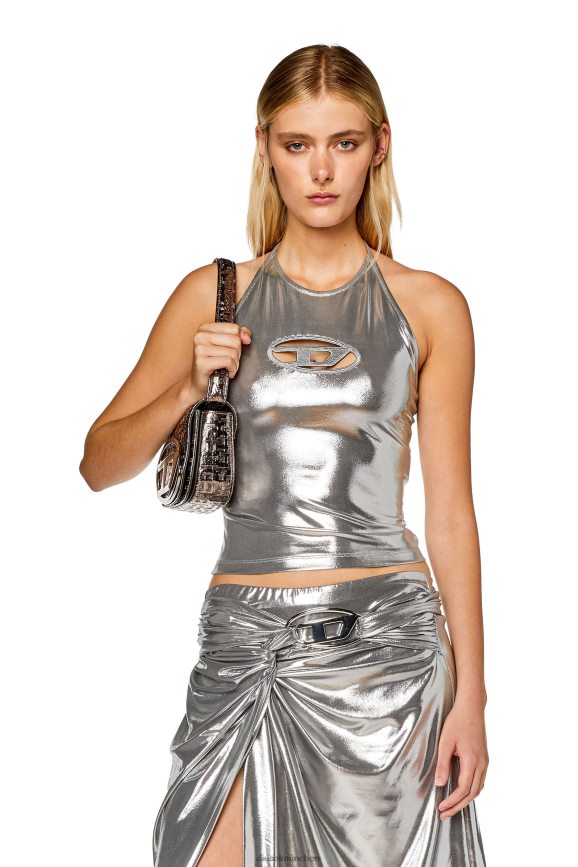 Diesel t-salila-od Bekleidung Silber Frauen H0VDZ919