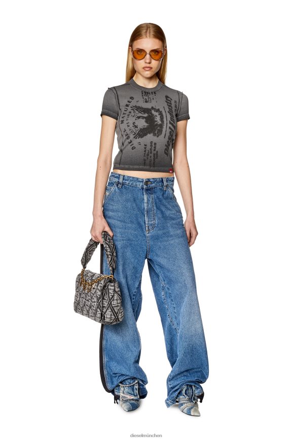 Diesel t-skinzy-l1 Bekleidung grau Frauen H0VDZ924
