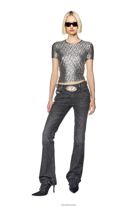 Diesel t-uncutie-long-l5 Bekleidung dunkelgrau Frauen H0VDZ920
