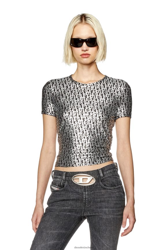 Diesel t-uncutie-long-l5 Bekleidung dunkelgrau Frauen H0VDZ920