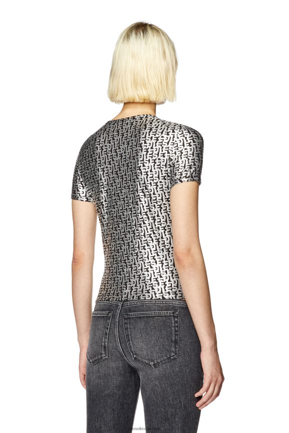 Diesel t-uncutie-long-l5 Bekleidung dunkelgrau Frauen H0VDZ920