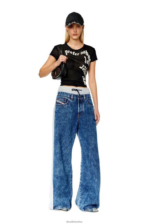 Diesel t-uncutie-raw Bekleidung Schwarz Frauen H0VDZ945