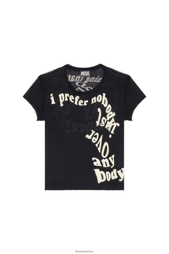 Diesel t-uncutie-raw Bekleidung Schwarz Frauen H0VDZ945