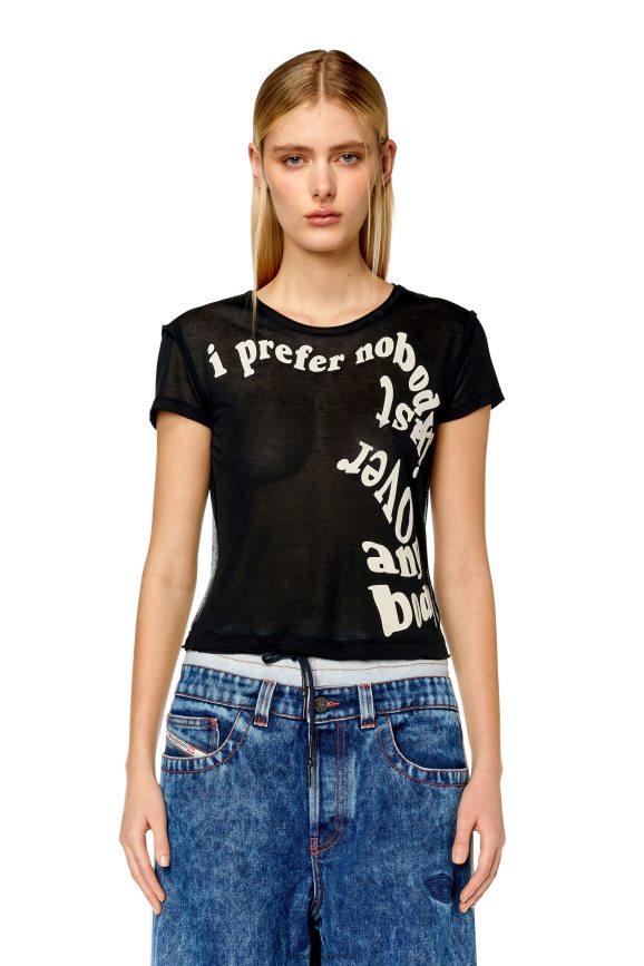 Diesel t-uncutie-raw Bekleidung Schwarz Frauen H0VDZ945