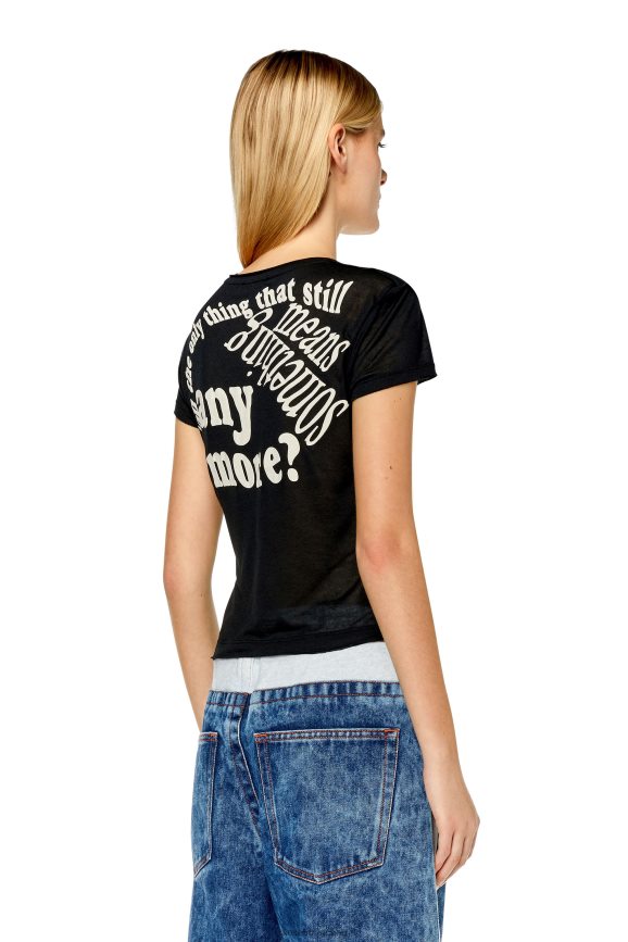 Diesel t-uncutie-raw Bekleidung Schwarz Frauen H0VDZ945