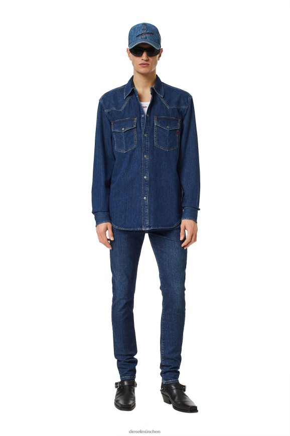 Diesel D-Ocean-Westernhemd Bekleidung Dunkelblau Männer H0VDZ306