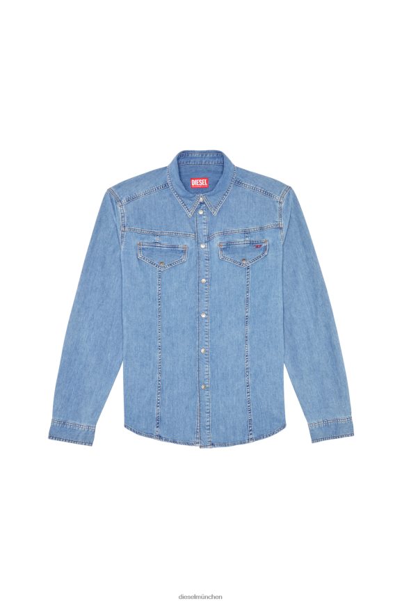 Diesel D-Westy Rodeo-Shirt Bekleidung Mittelblau Männer H0VDZ286
