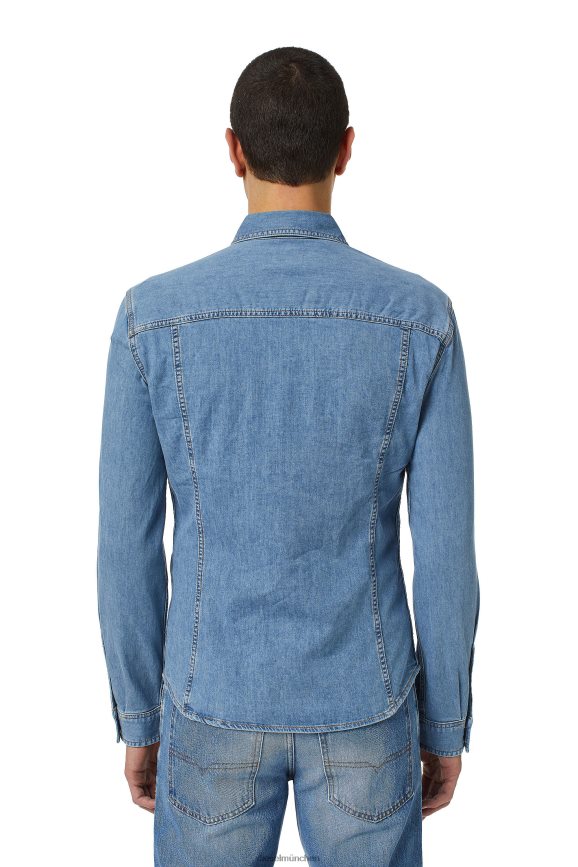 Diesel D-Westy Rodeo-Shirt Bekleidung Mittelblau Männer H0VDZ286
