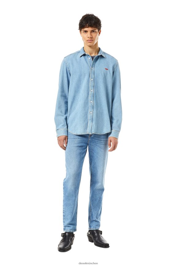 Diesel D-simply Basic-Shirt Bekleidung hellblau Männer H0VDZ302