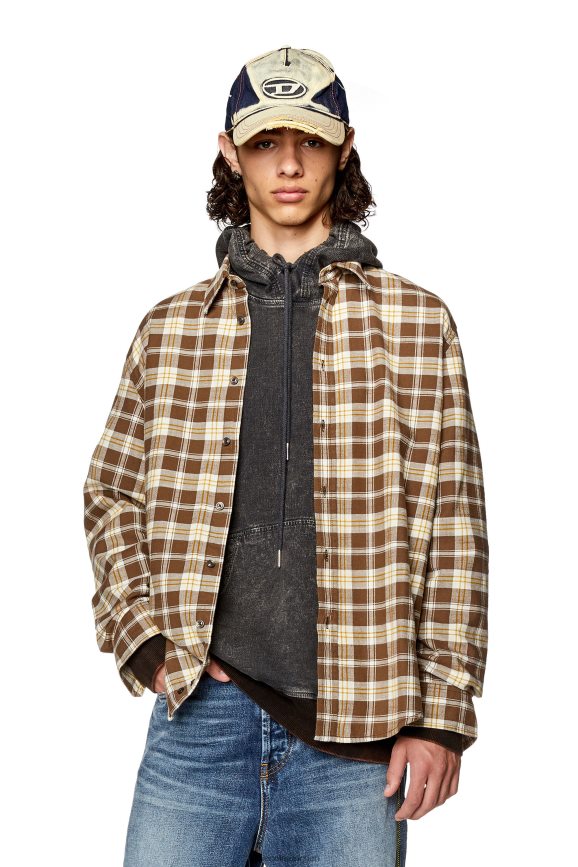 Diesel s-umbe-check-nw Bekleidung braun/beige Männer H0VDZ294