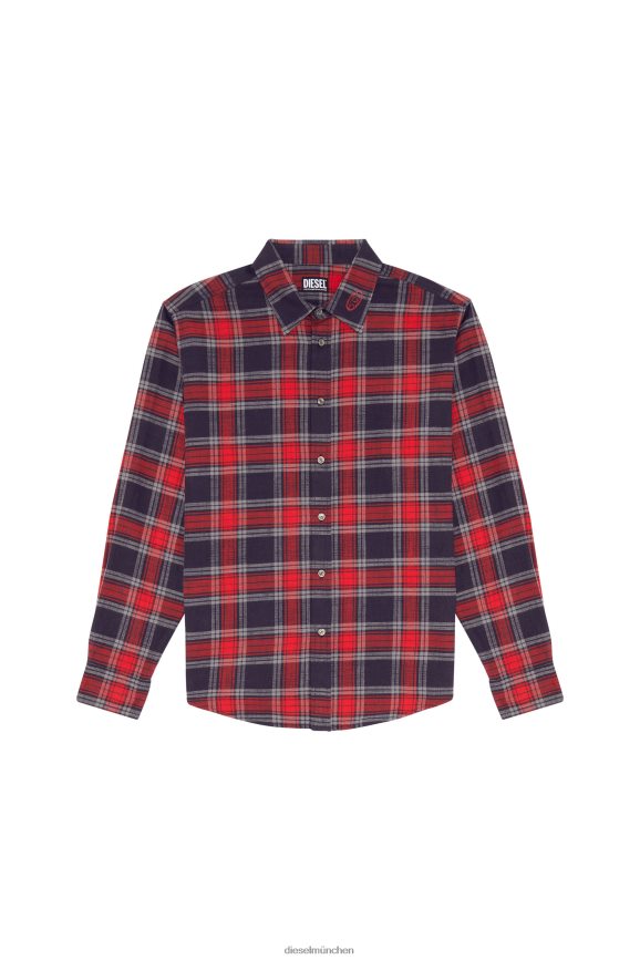 Diesel s-umbe-check-nw Bekleidung rot blau Männer H0VDZ304