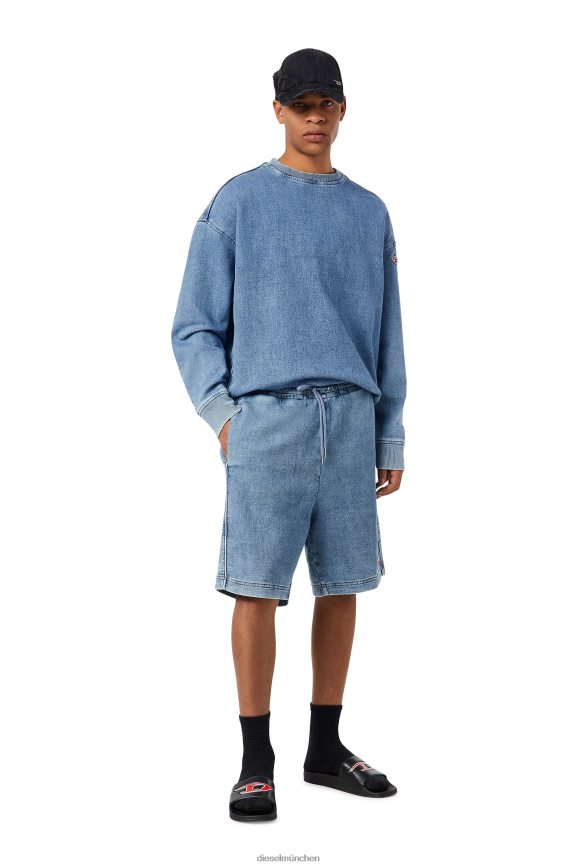 Diesel D-Boxy-Track-Denim-Shorts Bekleidung hellblau Männer H0VDZ391