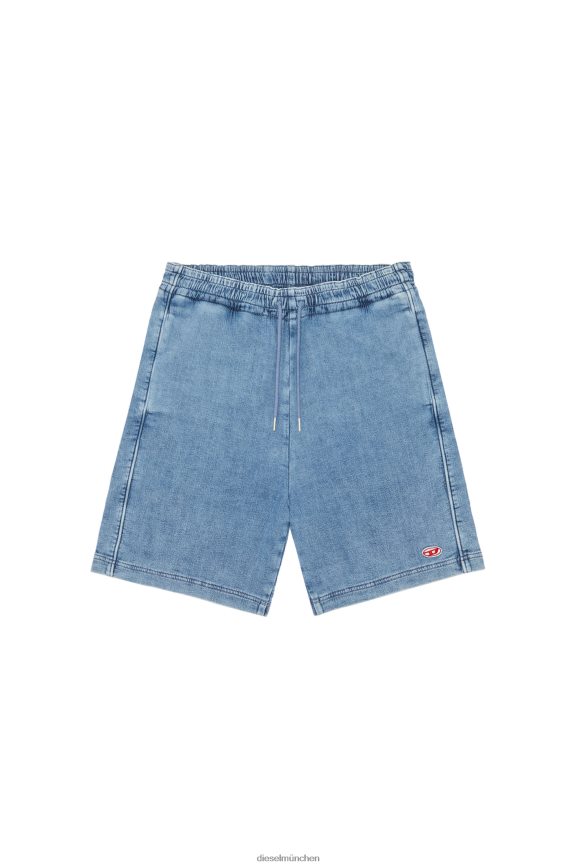 Diesel D-Boxy-Track-Denim-Shorts Bekleidung hellblau Männer H0VDZ391