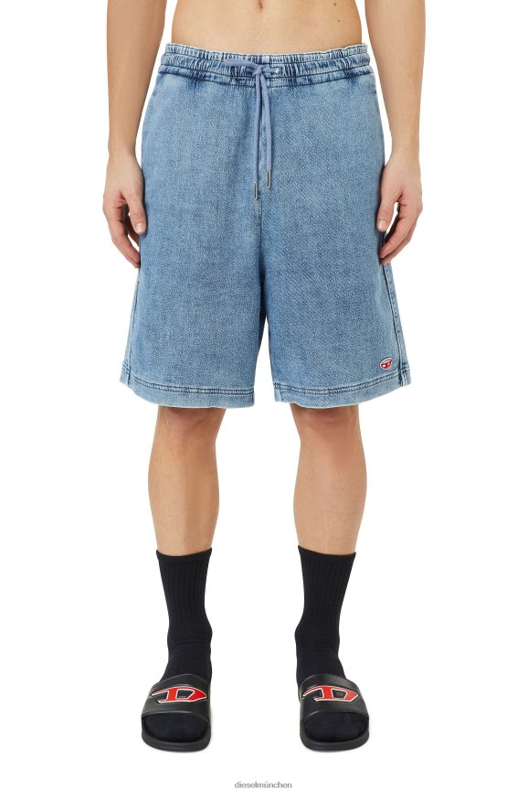 Diesel D-Boxy-Track-Denim-Shorts Bekleidung hellblau Männer H0VDZ391