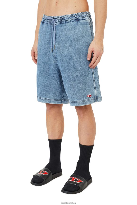 Diesel D-Boxy-Track-Denim-Shorts Bekleidung hellblau Männer H0VDZ391