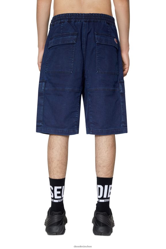 Diesel D-Krooley Joggjeans Cargo-Shorts Bekleidung Dunkelblau Männer H0VDZ385
