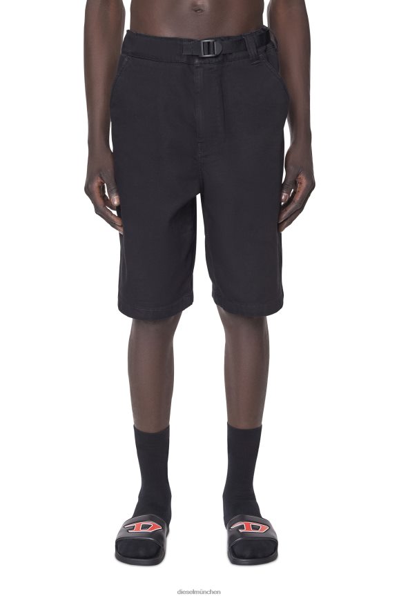 Diesel D-Krooley Joggjeans Chino-Shorts Bekleidung schwarz/dunkelgrau Männer H0VDZ383