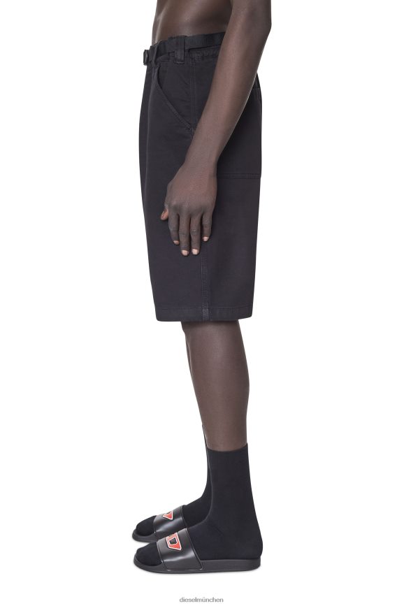 Diesel D-Krooley Joggjeans Chino-Shorts Bekleidung schwarz/dunkelgrau Männer H0VDZ383
