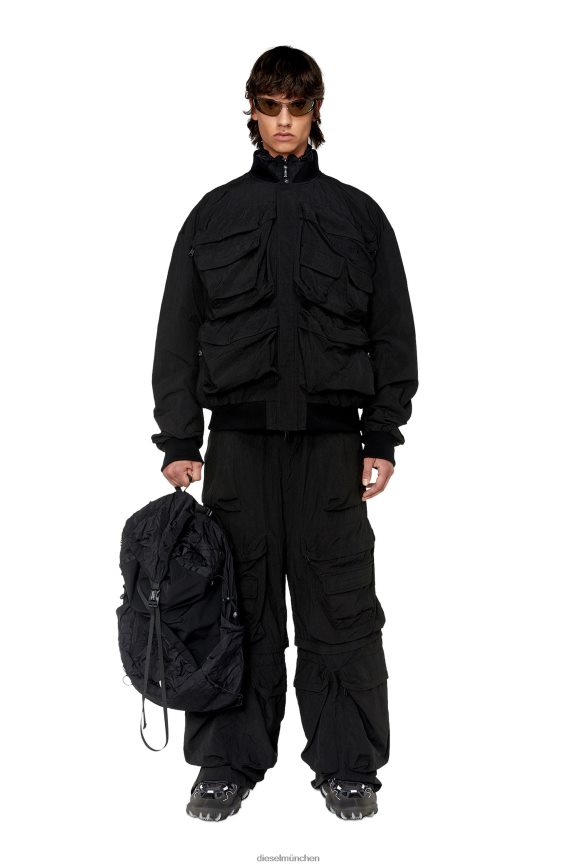 Diesel P-Fleck Bekleidung Schwarz Männer H0VDZ349