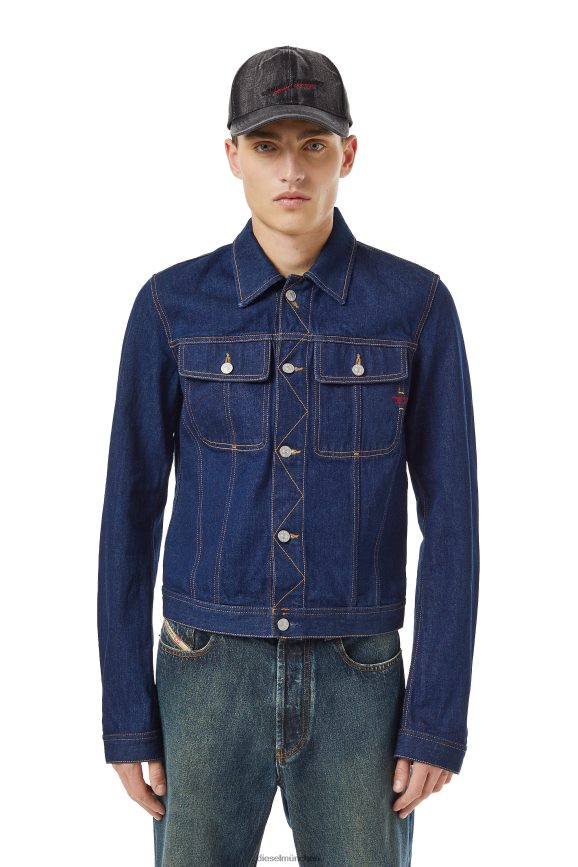 Diesel D-Milo Trucker-Jacke Bekleidung Dunkelblau Männer H0VDZ53