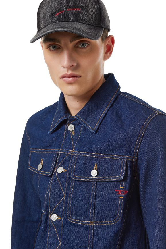 Diesel D-Milo Trucker-Jacke Bekleidung Dunkelblau Männer H0VDZ53