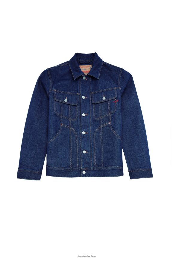 Diesel D-Riley Trucker-Jacke Bekleidung Dunkelblau Männer H0VDZ84