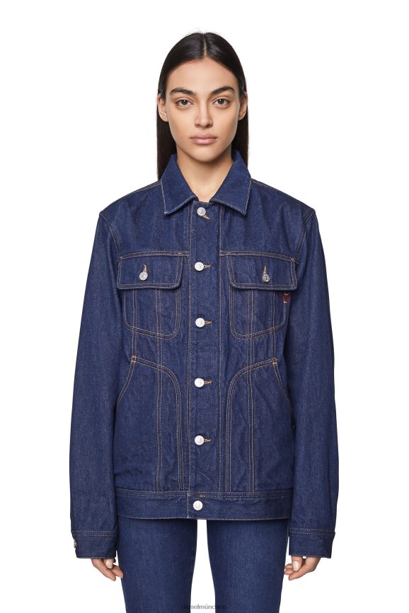 Diesel D-Riley Trucker-Jacke Bekleidung Dunkelblau Männer H0VDZ84