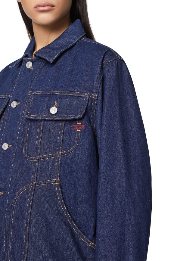 Diesel D-Riley Trucker-Jacke Bekleidung Dunkelblau Männer H0VDZ84