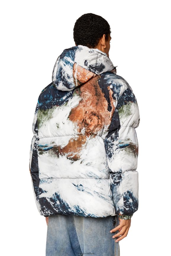 Diesel w-rolfys-fd-print Bekleidung Schwarz-Weiss Männer H0VDZ29