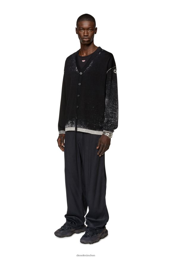 Diesel k-larence-cardigan-b Bekleidung Schwarz Männer H0VDZ89