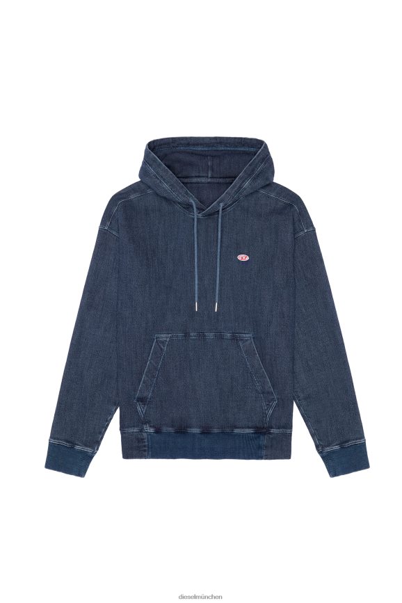 Diesel D-um-Rib-Hoodie aus Track-Denim Bekleidung Dunkelblau Männer H0VDZ168