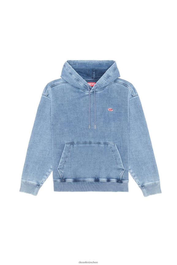 Diesel D-um-Rib-Hoodie aus Track-Denim Bekleidung hellblau Männer H0VDZ150