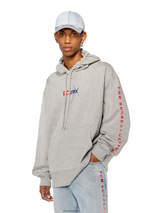 Diesel dx-s-macs-hood Bekleidung grau Männer H0VDZ140