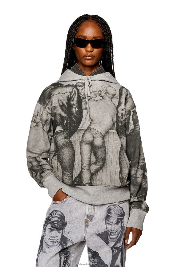 Diesel pr-s-macs-hood Bekleidung grau Männer H0VDZ143