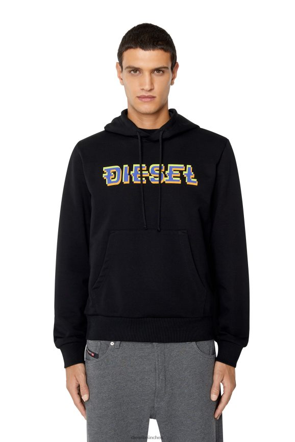 Diesel s-ginn-hood-k27 Bekleidung Schwarz Männer H0VDZ98