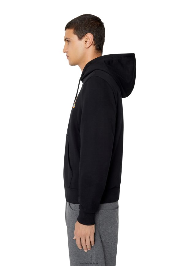Diesel s-ginn-hood-k27 Bekleidung Schwarz Männer H0VDZ98