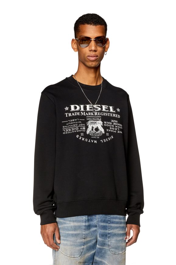 Diesel s-ginn-l2 Bekleidung Schwarz Männer H0VDZ134