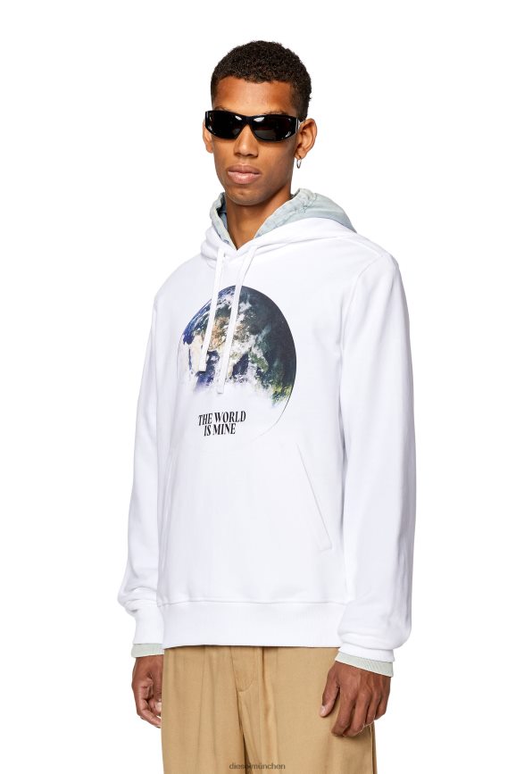 Diesel s-ginn-welt-hood Bekleidung Weiss Männer H0VDZ131