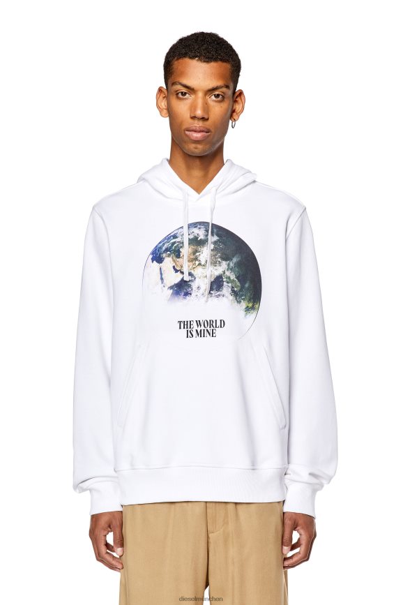 Diesel s-ginn-welt-hood Bekleidung Weiss Männer H0VDZ131