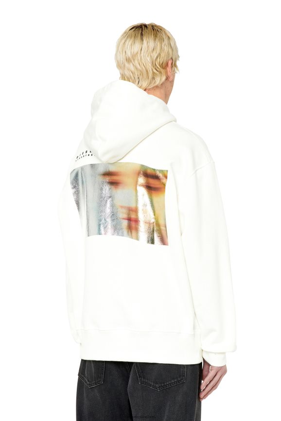Diesel s-macs-hood-g3 Bekleidung Weiss Männer H0VDZ106