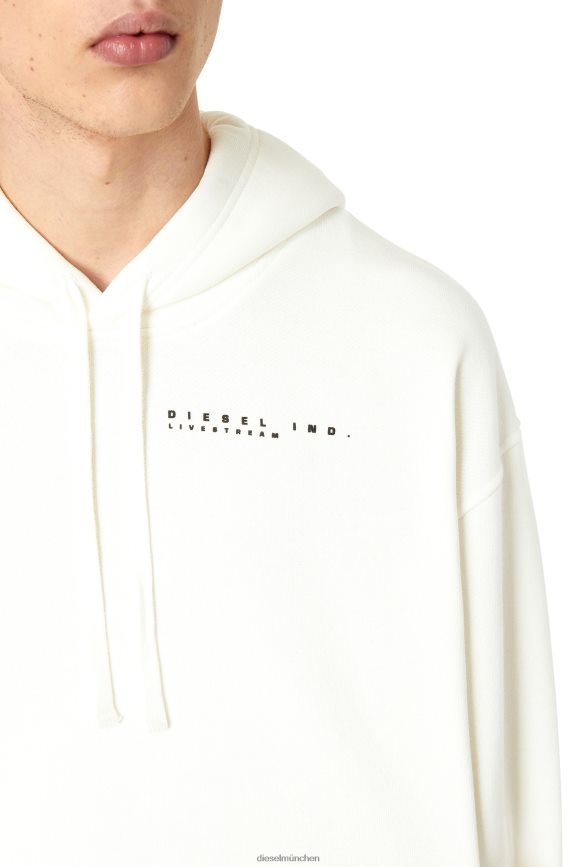 Diesel s-macs-hood-g3 Bekleidung Weiss Männer H0VDZ106