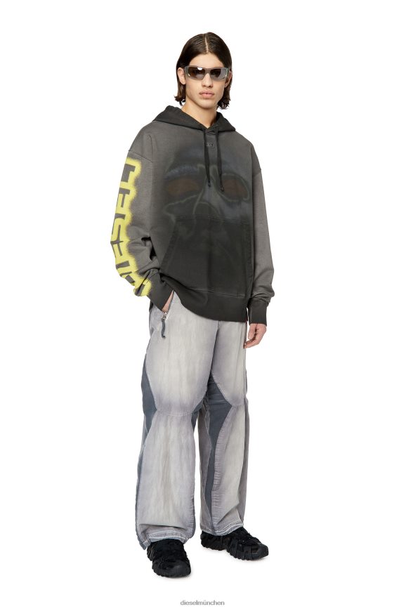 Diesel s-macs-hood-h1 Bekleidung Schwarz Männer H0VDZ164