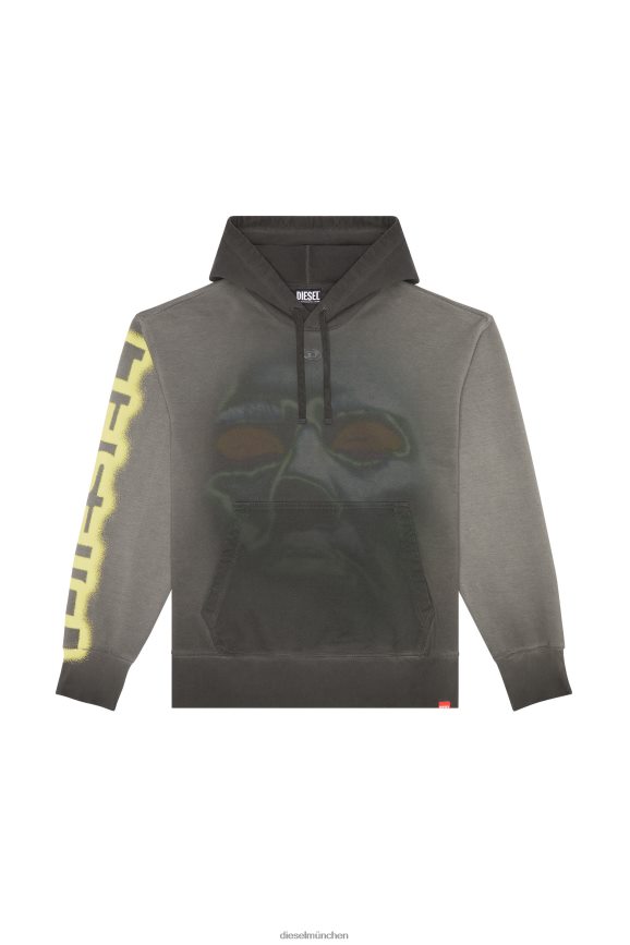 Diesel s-macs-hood-h1 Bekleidung Schwarz Männer H0VDZ164