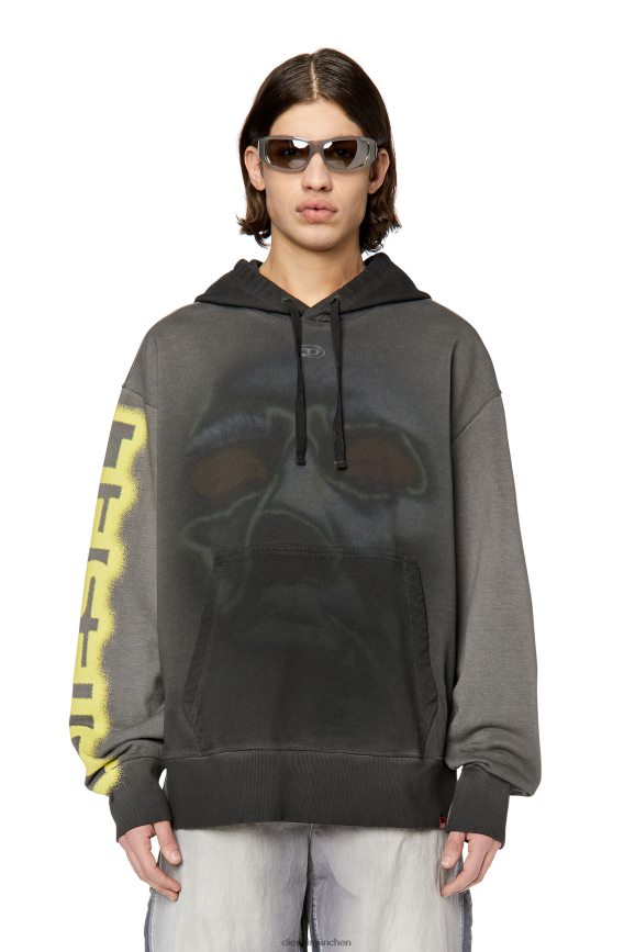 Diesel s-macs-hood-h1 Bekleidung Schwarz Männer H0VDZ164
