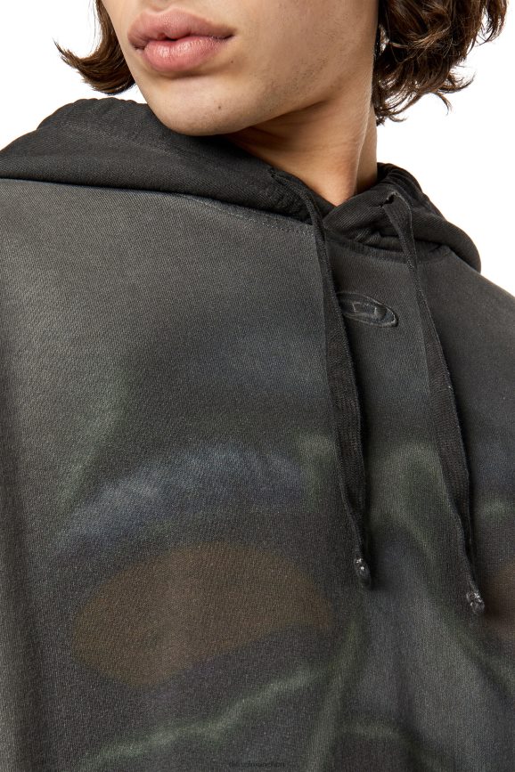 Diesel s-macs-hood-h1 Bekleidung Schwarz Männer H0VDZ164