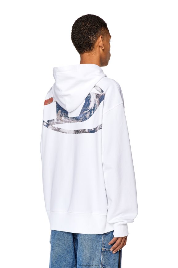 Diesel s-macs-hood-l4 Bekleidung Weiss Männer H0VDZ137