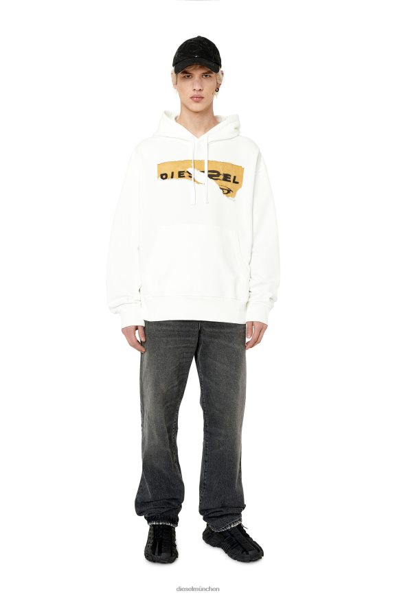 Diesel s-macs-hood-poff Bekleidung Weiss Männer H0VDZ124