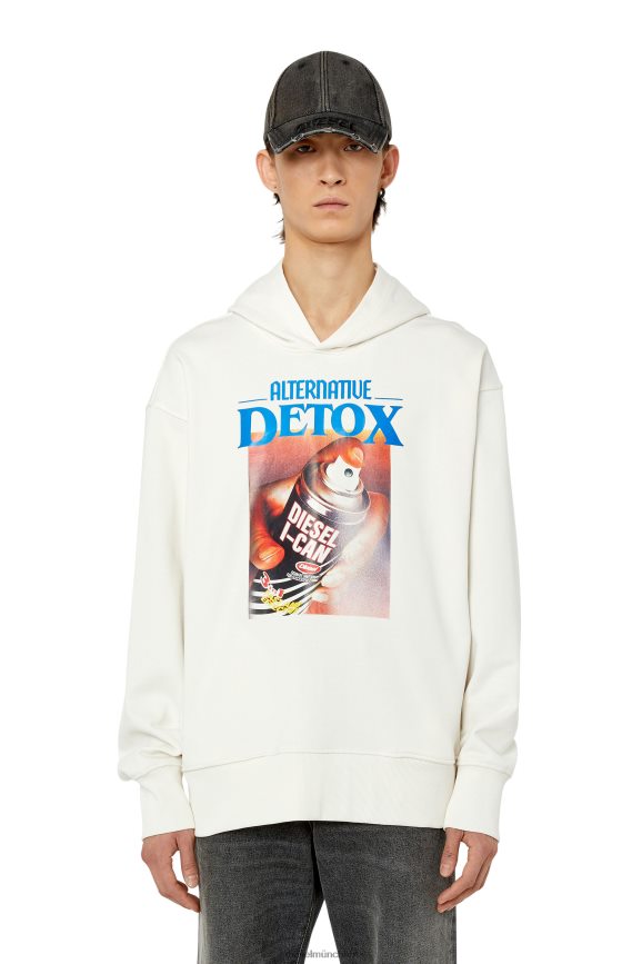 Diesel s-macsout-hood Bekleidung Weiss Männer H0VDZ110