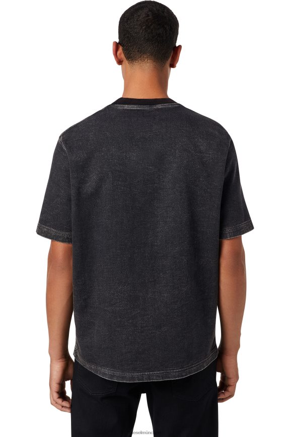 Diesel D-Biggor Track-Jeans-T-Shirt Bekleidung schwarz/dunkelgrau Männer H0VDZ237